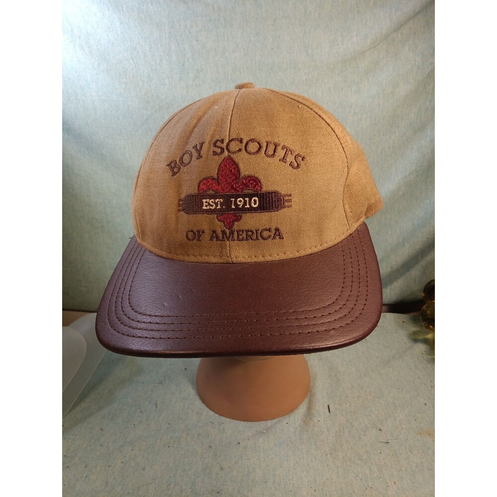 BOY SCOUTS OF AMERICA EST. 1910 LIMITED EDITION 1999 LEATHER BRIM HAT CAP BSA